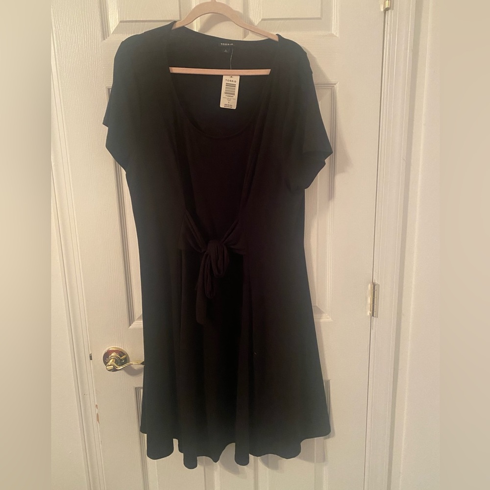 Torrid Black Jersey dress with tied knot